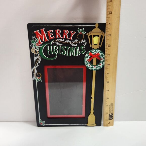 Christmas Wooden Chalkboard Frame Photo Frame 12x8 Holds A 5x7, 4x6 - Picture 4 of 5